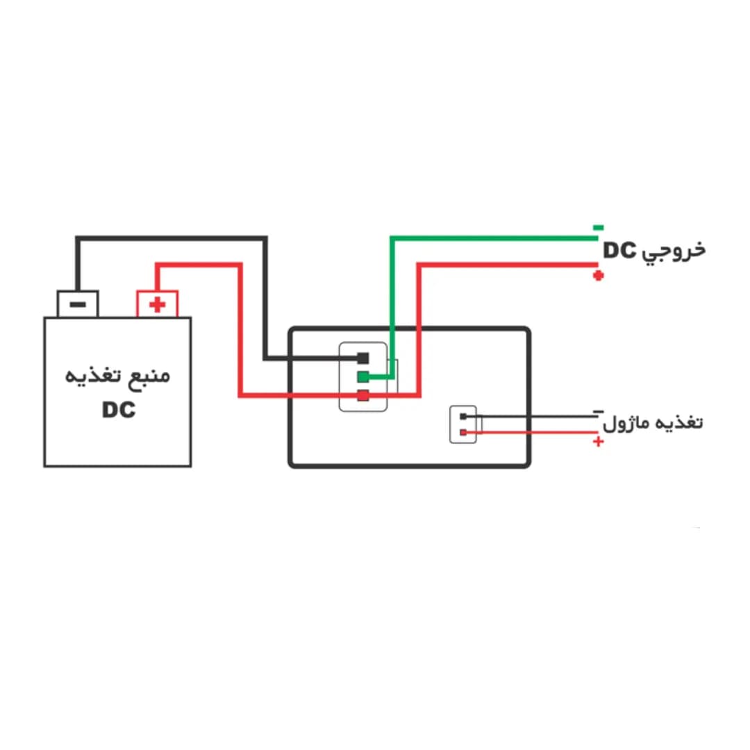 آمپرمتر و ولتمتر RED-BLUE 0-100V 0-۵۰A DC پنلی (به همراه شنت) — تصویر ۵