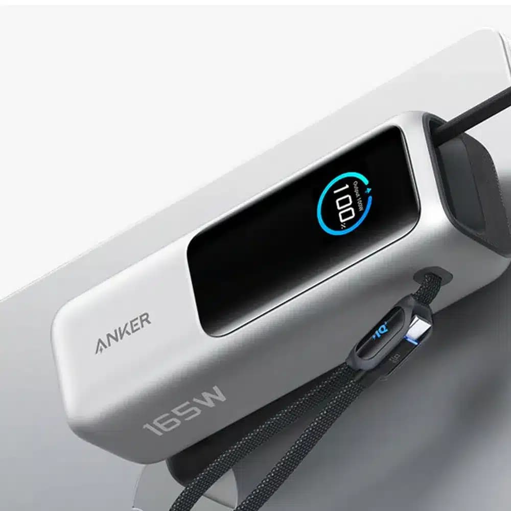 پاور بانک انکر 25000 میلی آمپر 165 وات مدل Anker A1695 Zolo PowerBank 25K رنگ نقره ای — تصویر ۲
