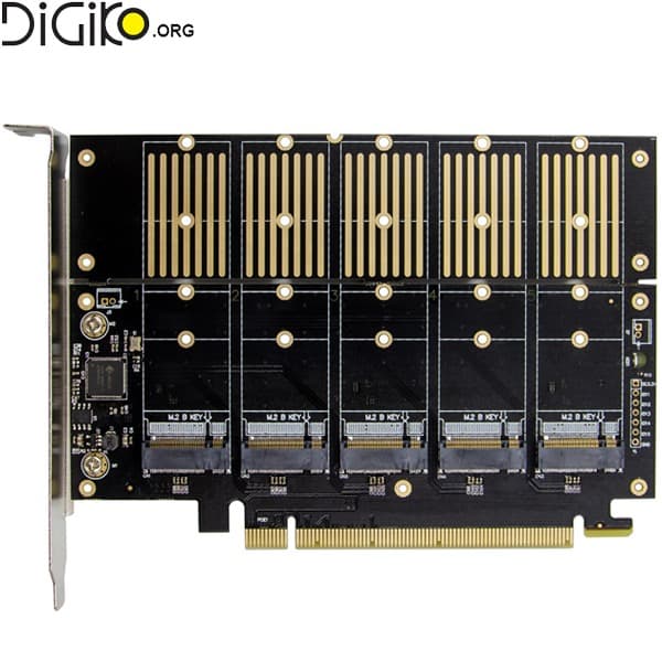 کارت تبدیل PCIE 16X به 5 پورت MINI TECH M2 B-KEY