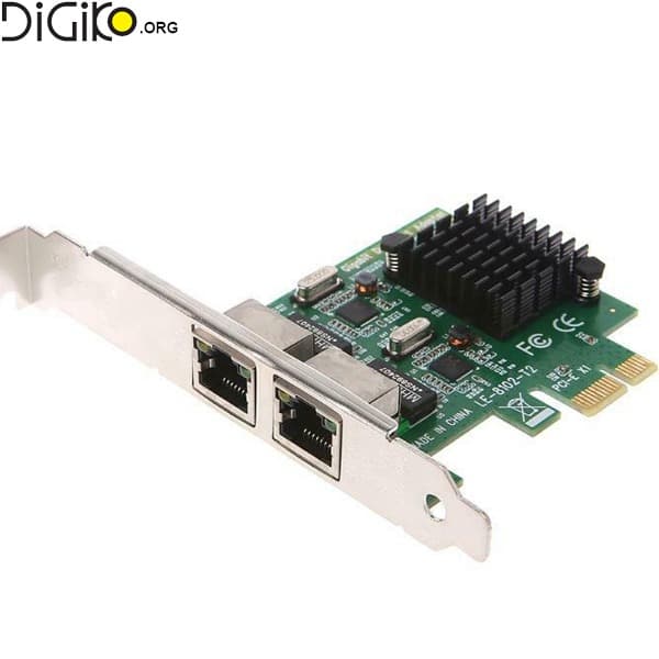 کارت تبدیل PCIE به 2 پورت RG45مینی تک