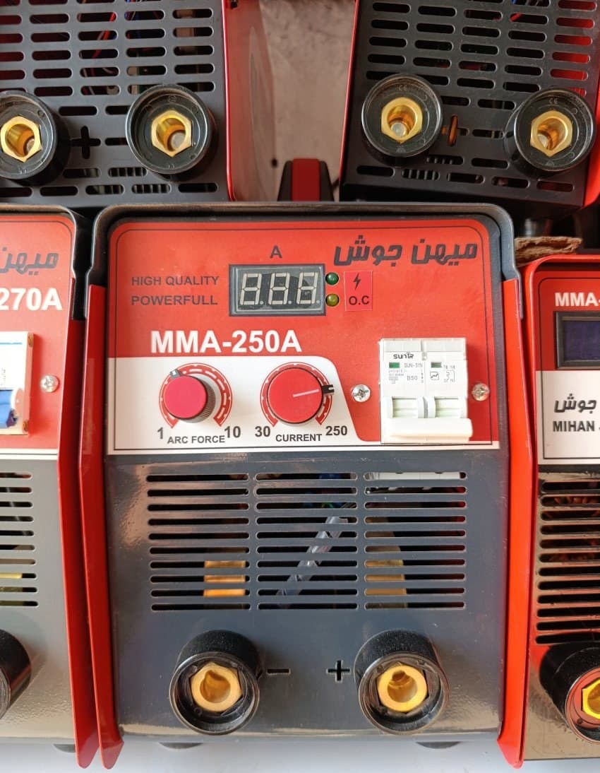 دستگاه جوش اینورتر 250 آمپر میهن جوش مناسب الکترود و آرگون