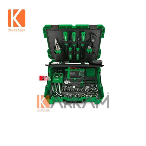 جعبه ابزار سامسونت سبز 104 پارچه GCZ-104A تاپ تول — تصویر ۲