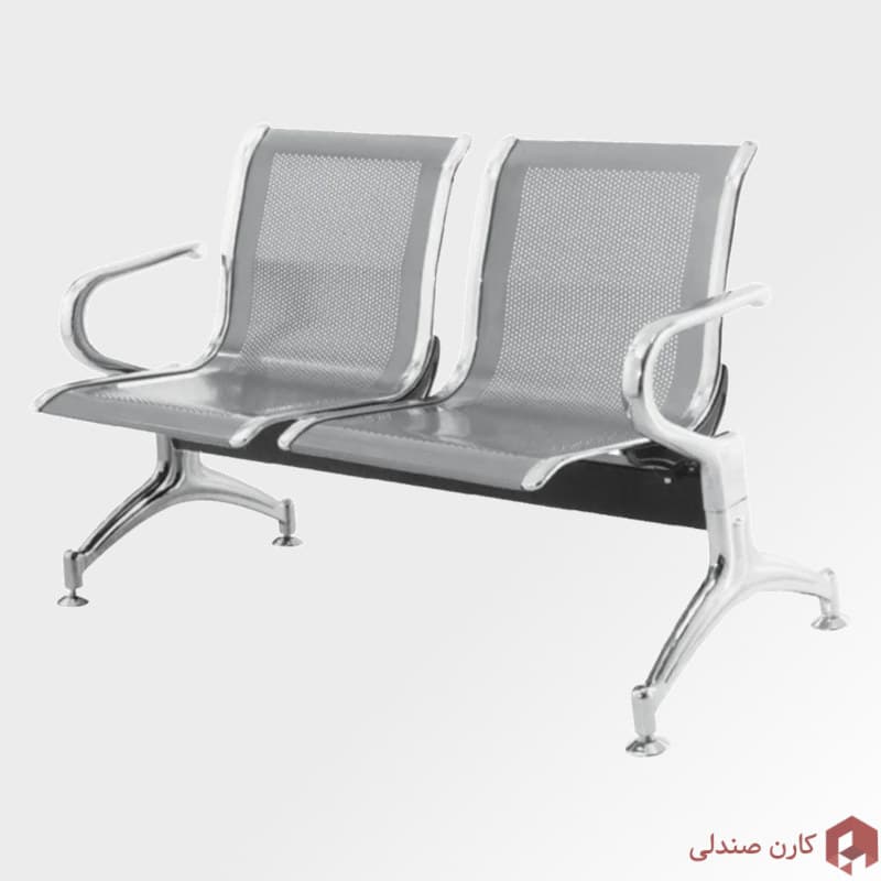 صندلی انتظار فلزی دو نفره مدل w202