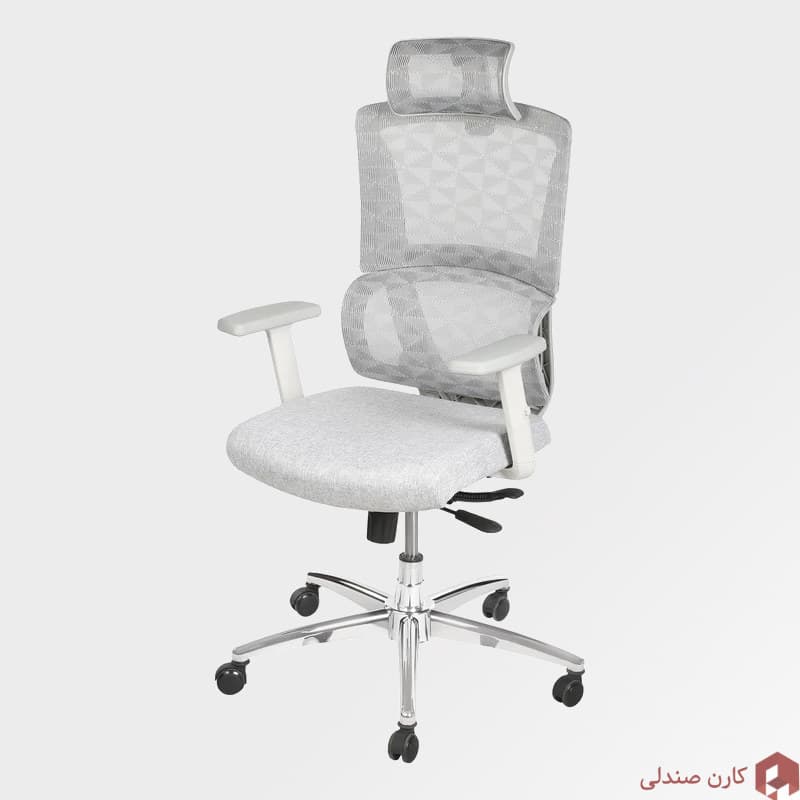 صندلی گودی کمر دار مدل n19-g طوسی
