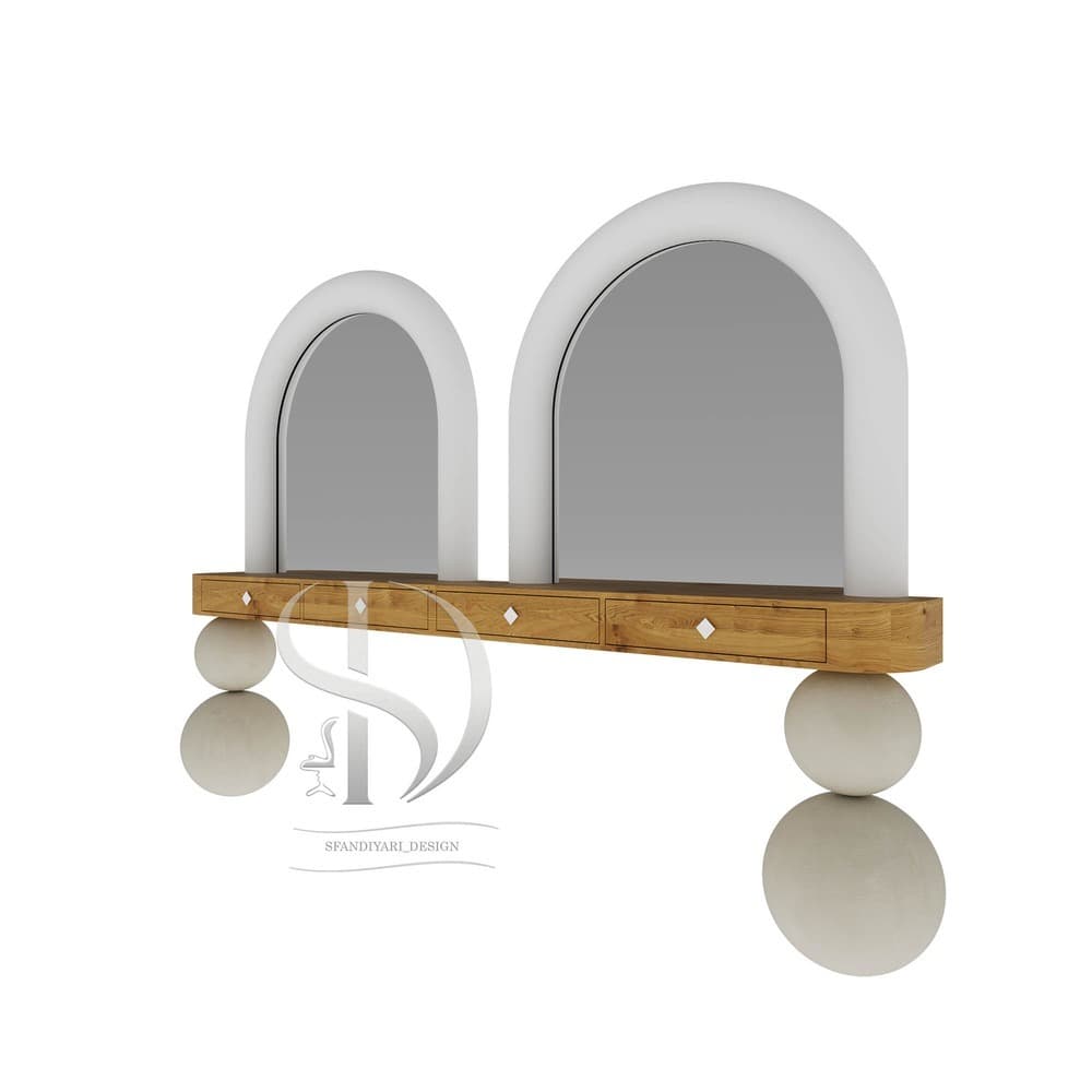 آینه کنسول MDF دیواری کوچک مرجان بابل