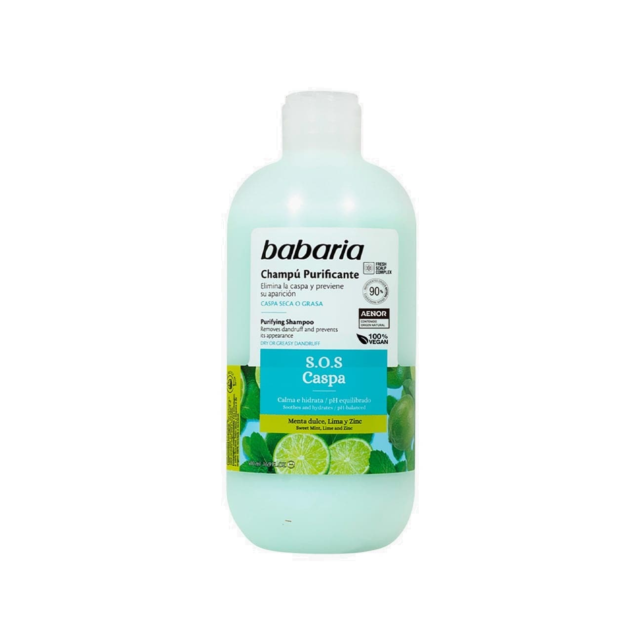 شامپو ضد شوره موهای خشک یا چرب لیمو نعنا باباریا 500ml