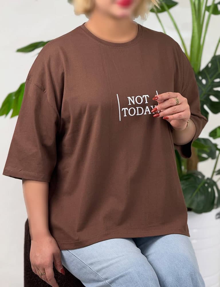 تیشرت باکسی NOT TODAY کد : 24115