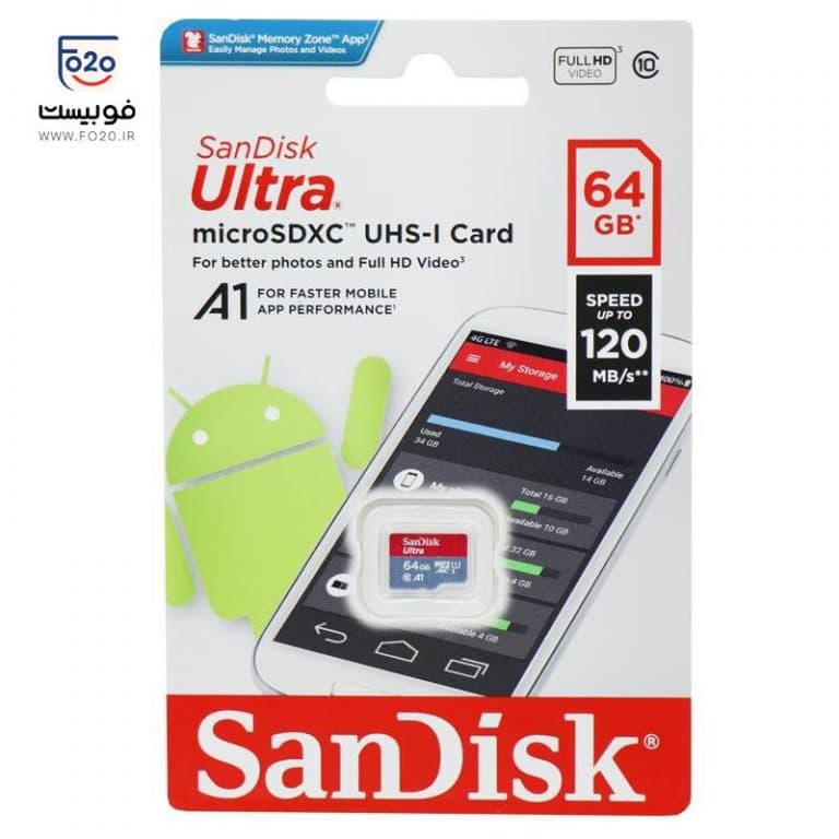 م میکرو 64 گیگ سن دیسک SanDisk Ultra