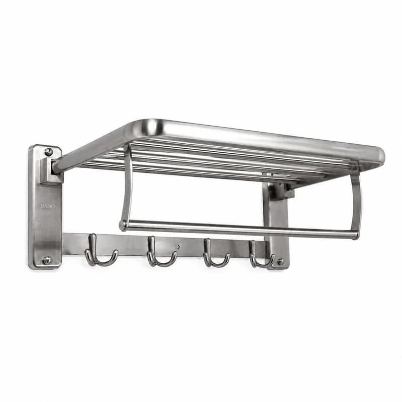 رخت آویز سایز 50 اسمارت رنگ کروم طرح banyo کد 6680