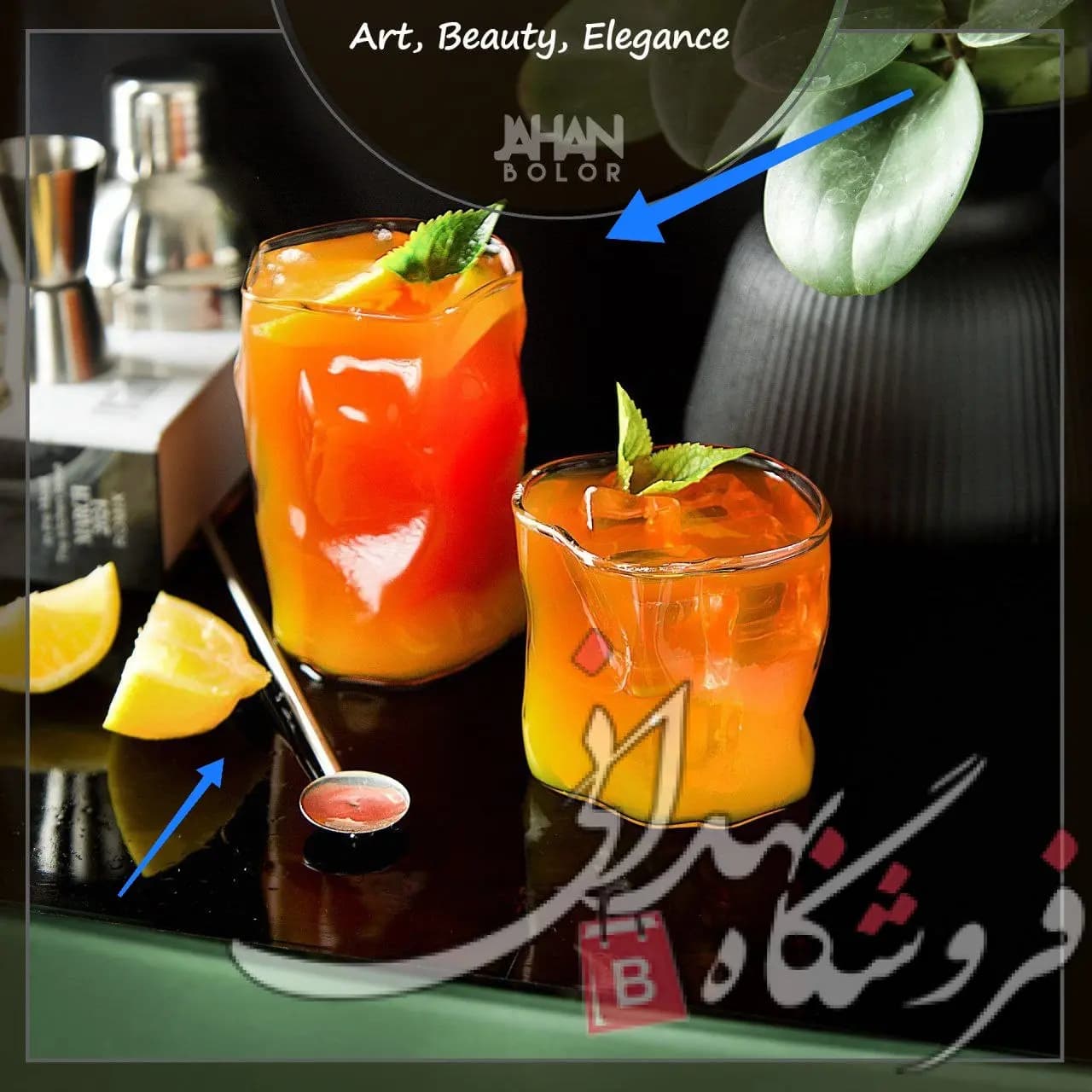 لیوان شیشه ای دفرمه 1 عددی