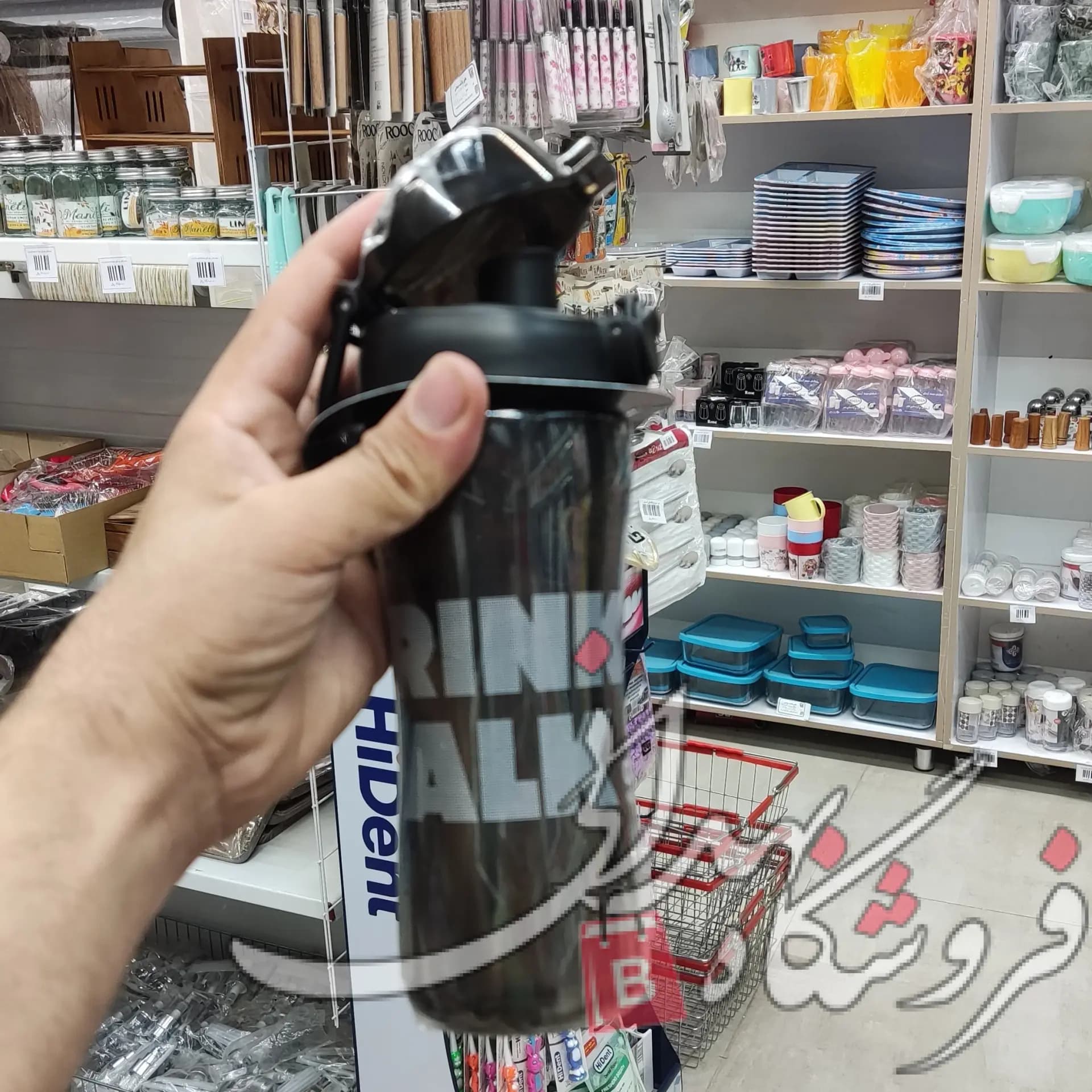 قمقمه ورزشی 450 میل دسته دار دکمه ای کد814 — تصویر ۵