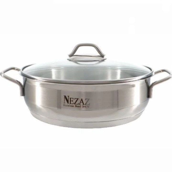 تابه تک نزاز NEZAZ استیل سایز 28 کف چدن کد 1028