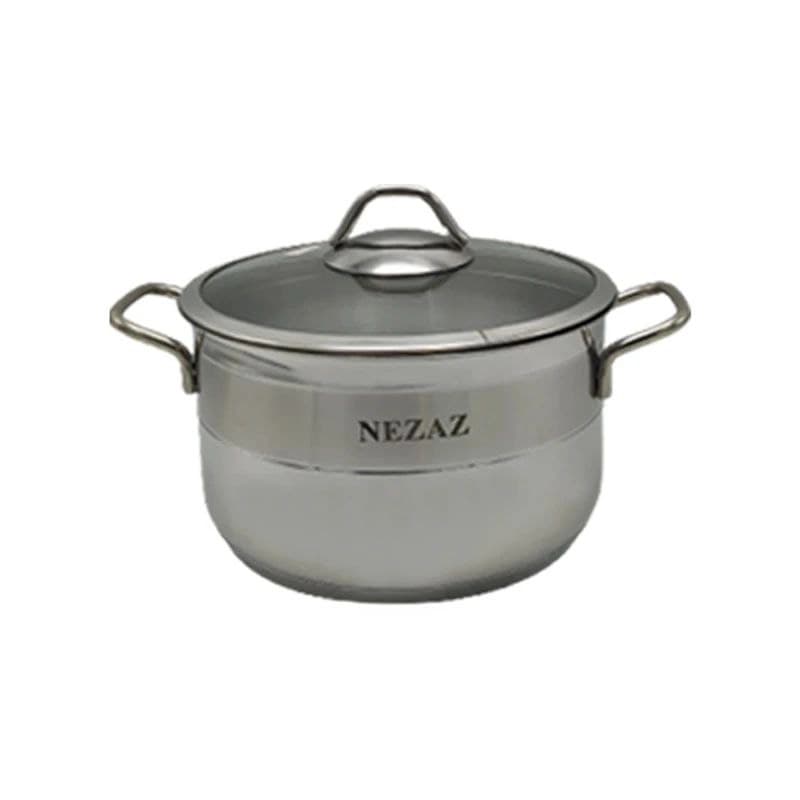 قابلمه تک نزاز NEZAZ استیل سایز 20 کف چدن کد 1020