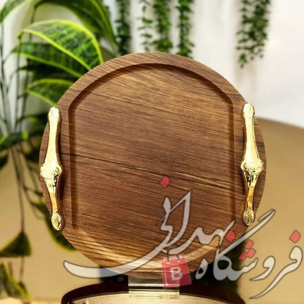 سینی گرد چوبی فانتزی — تصویر ۲