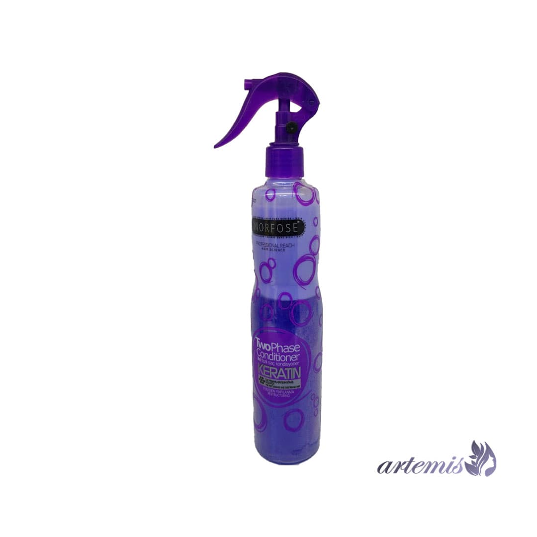 اسپری احیاء و ترمیم کننده دو فاز مورفوس مدل کراتین Keratin حجم 400 میلی لیتر