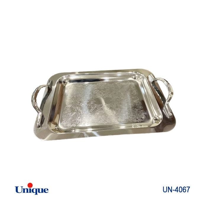 سینی براق استیل یونیک Unique بدون پایه کوچک کد UN-4067