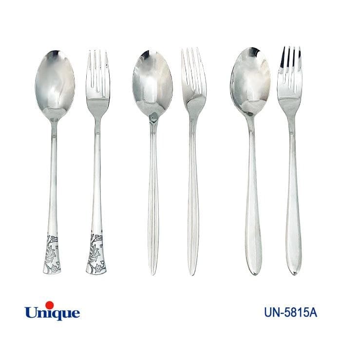 قاشق و چنگال تک یونیک استیل Unique کد UN-5815A