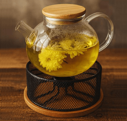 پایه وارمر کفه چوبی WS طرح توری گرد مشکی کد WSX1