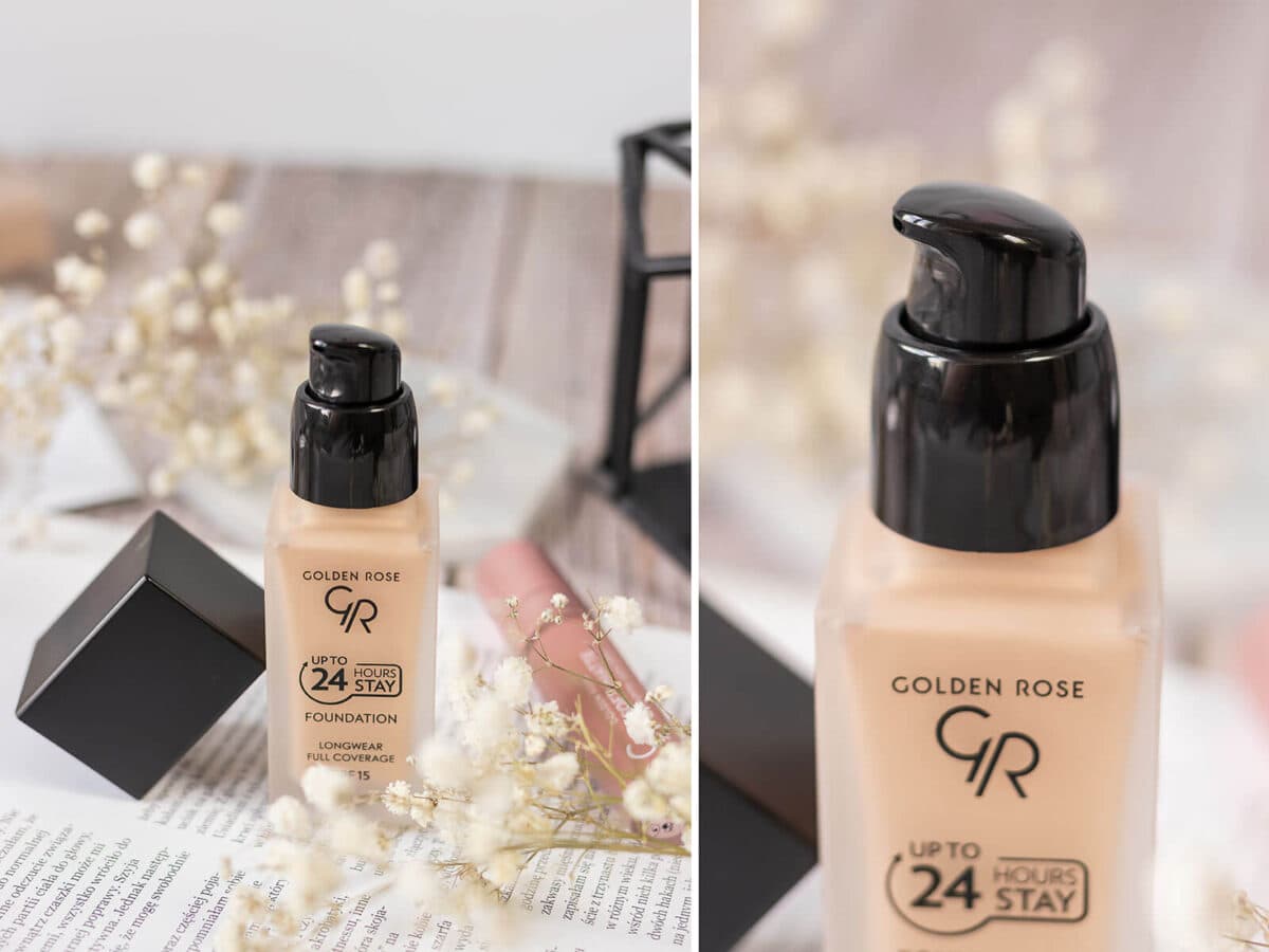 کرم پودر گلدن رز 24 ساعته فول کاور اصل 02 Golden Rose Foundation — تصویر ۲