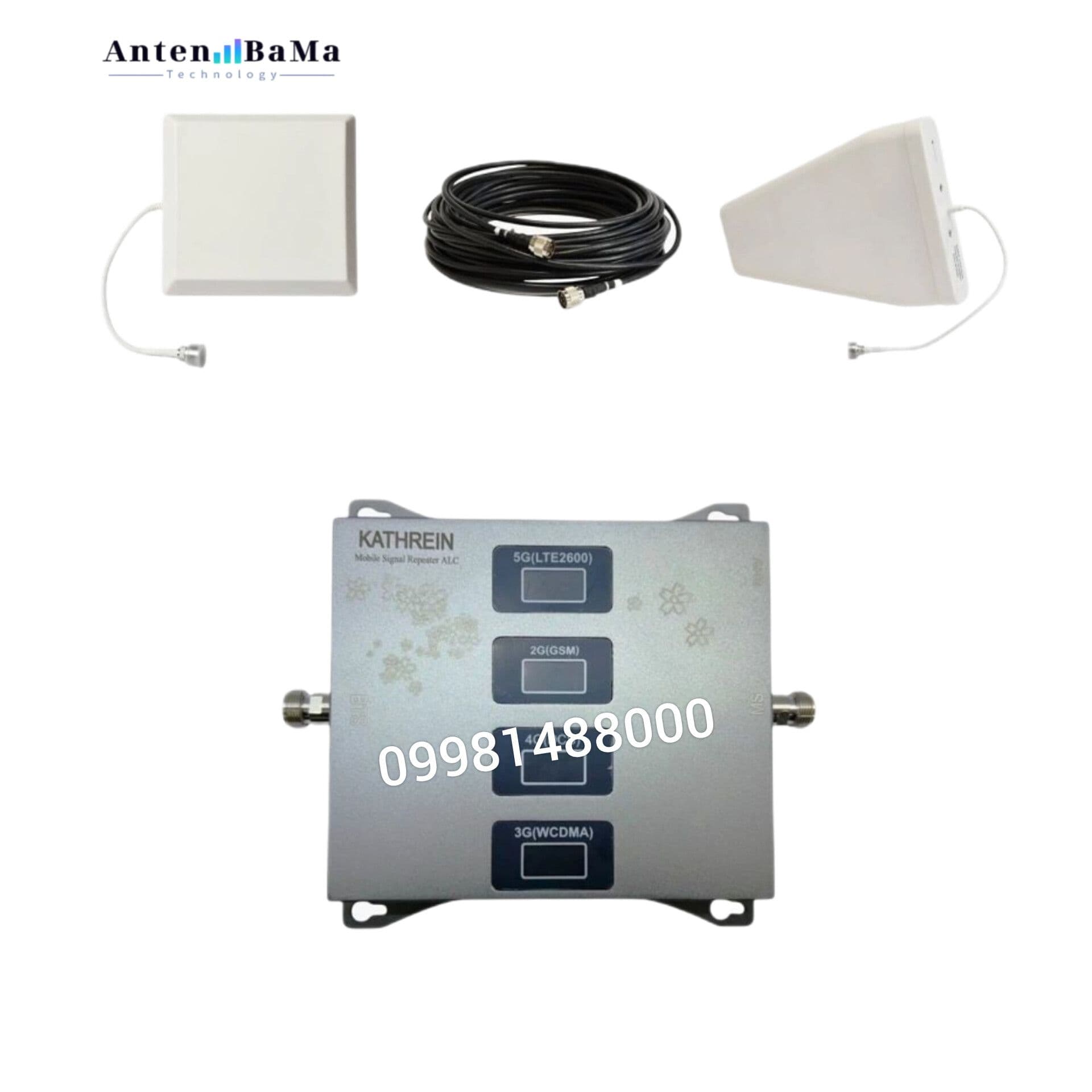 پکیج تقویت آنتن موبایل هوشمند ۴ باند ۱۵۰۰ میلی وات مدل KT1504-ALC (برون شهری) برند Kathrein