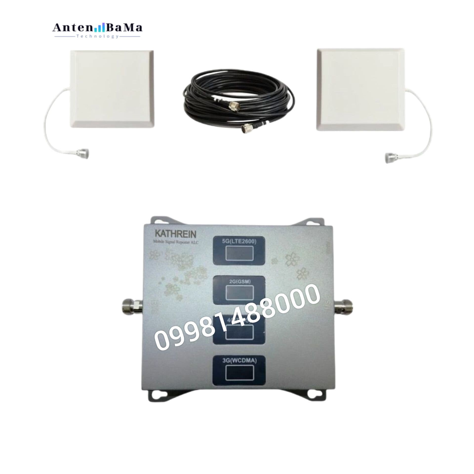 پکیج تقویت آنتن موبایل هوشمند ۴ باند ۱۵۰۰ میلی وات مدل KT1504-ALC (درون شهری) برند Kathrein