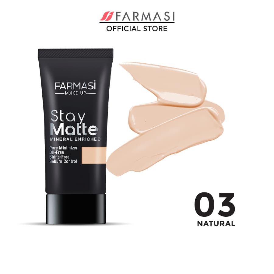 کرم پودر فارماسی استی مات اصل شماره 03 Farmasi Stay Matte Foundation