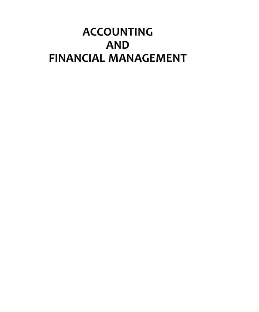 کتاب Accounting and Financial Management (حسابداری و مدیریت مالی) نسخه انگلیسی PDF | آ. رامچاندرا آریاسری