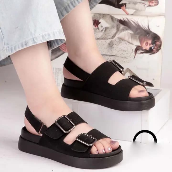 صندل زنانه طبی لژ ۵ سانت چرم کاپرا | راحتی فوق‌العاده و طراحی شیک تابستانی