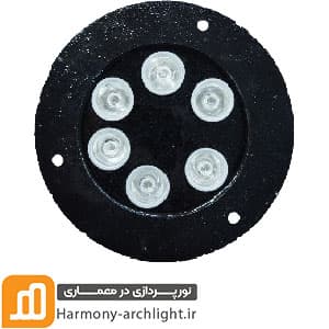 چراغ استخری رینگ دار 6 وات غلاف دار کد ETT-007