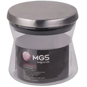 جا حبوباتی شیشه ای با درب استیل300CC برند MGS