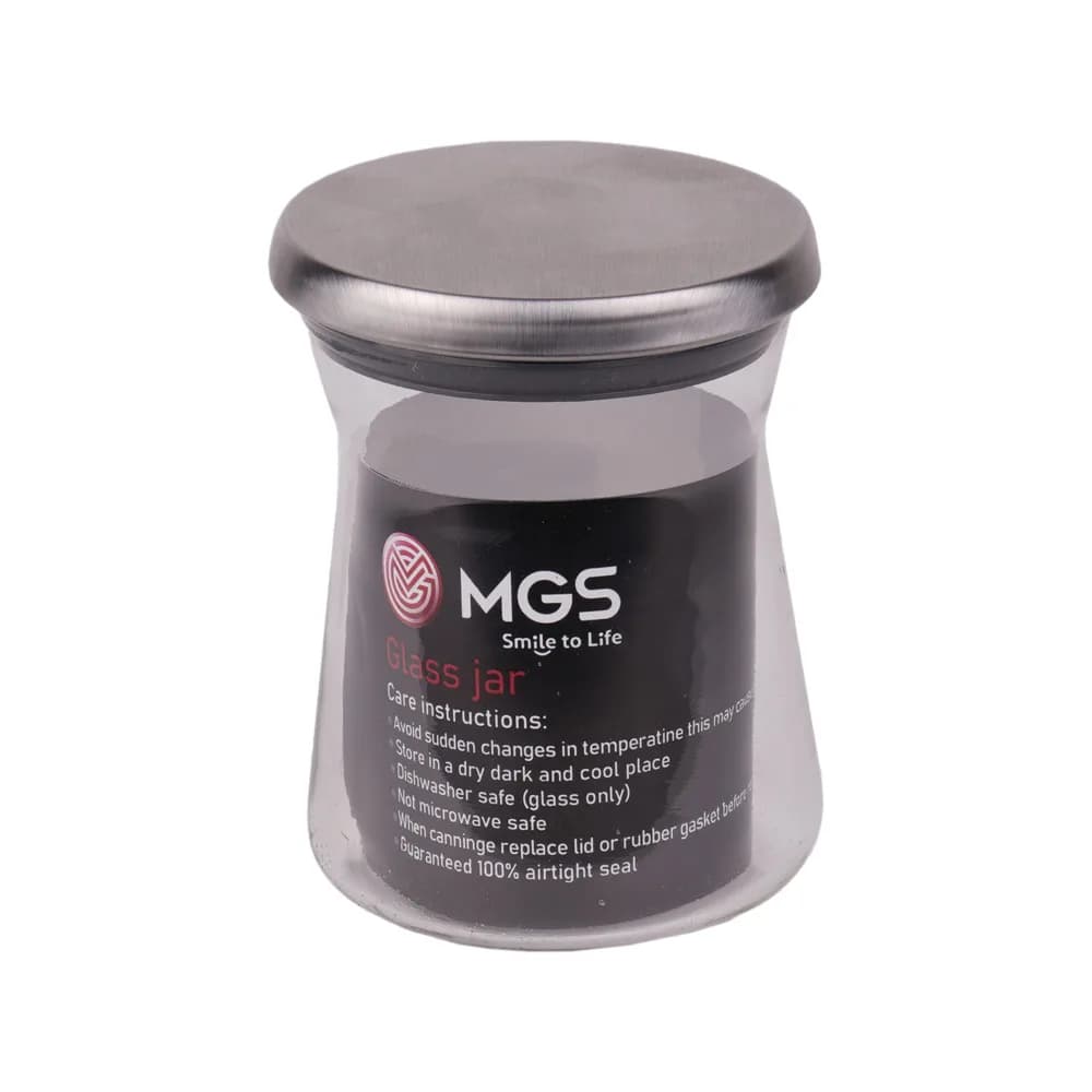 جا حبوباتی شیشه ای با درب استیل600CC برند MGS — تصویر ۲