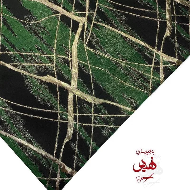 پارچه ژاکارد مانتویی طرحدار رنگ سبز خاص