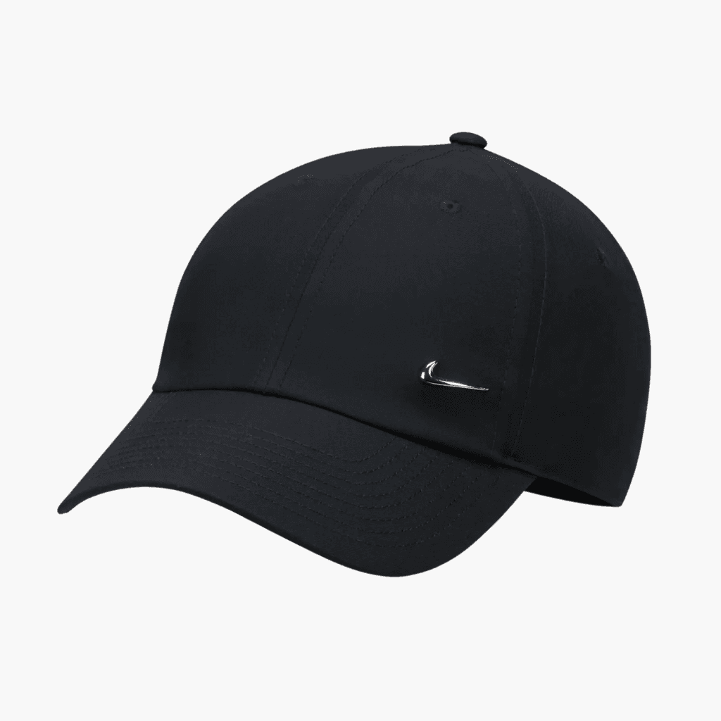 کلاه تنیس نایک Nike DRI-FIT Club Soft Metal Swoosh Hat- مشکی — تصویر ۴