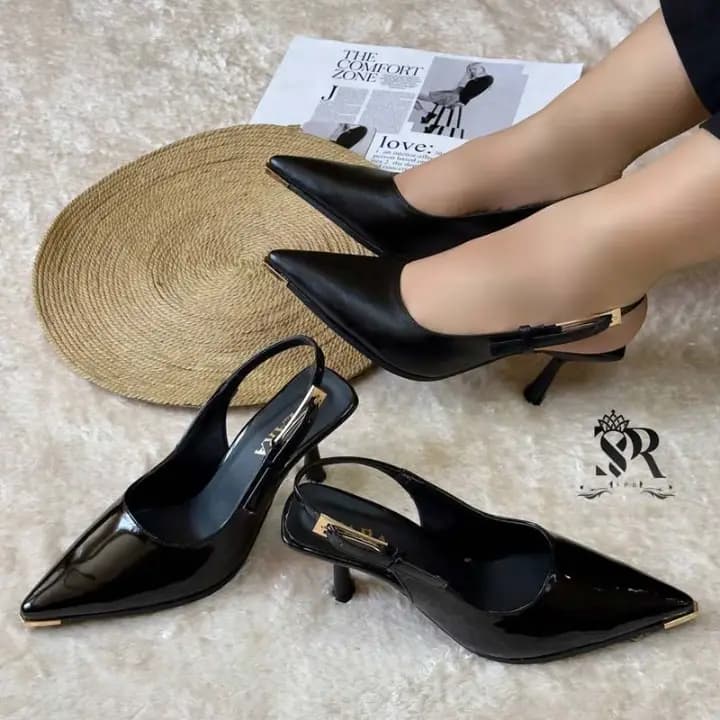 کفش زنانه پاشنه‌دار ۷ سانتی ورنی اصل باغ سپهسالار با زیره دافوس — تصویر ۲