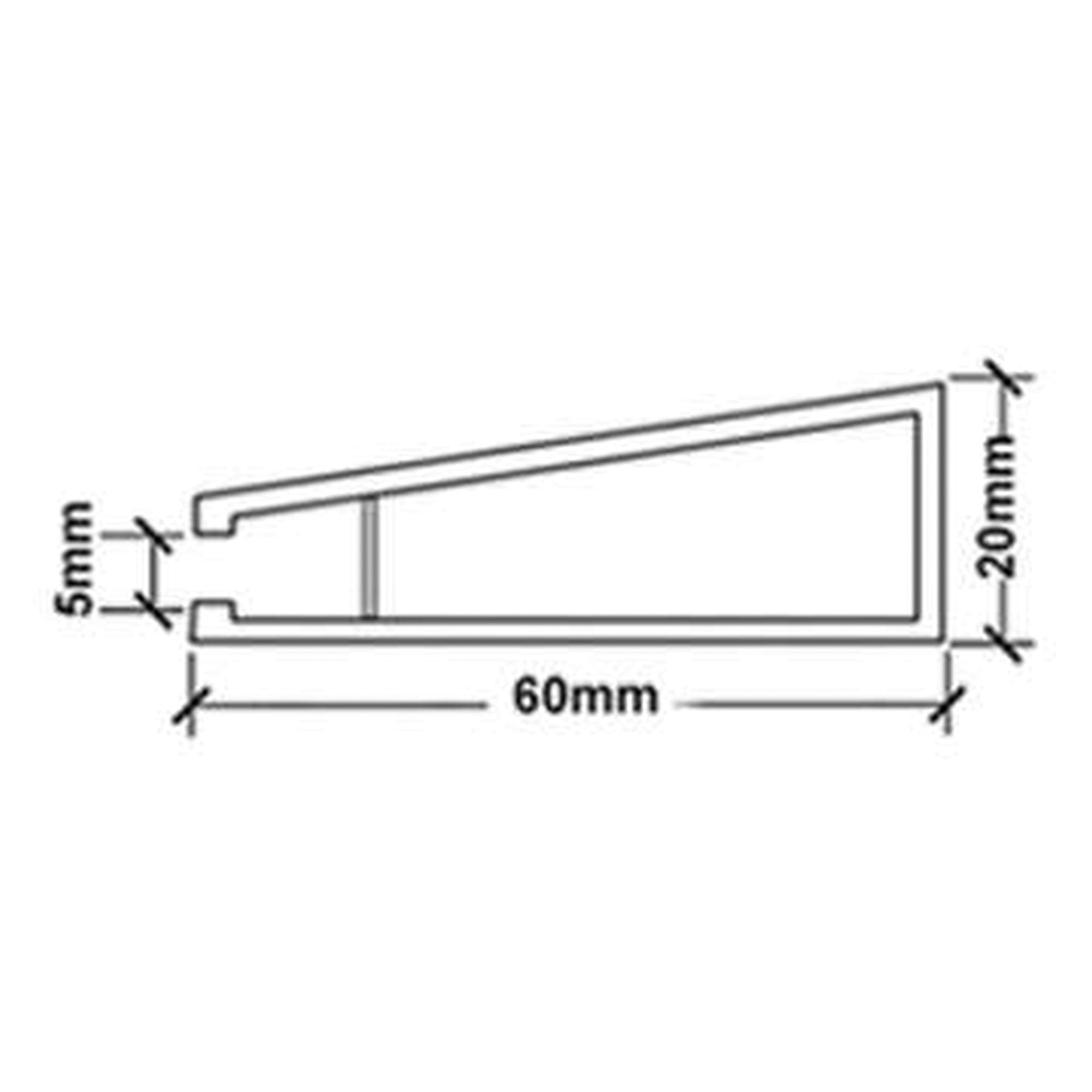 پروفیل درب کمد و کابینت مدل فرنچ استایل رنگ مشکی مات 3000mm