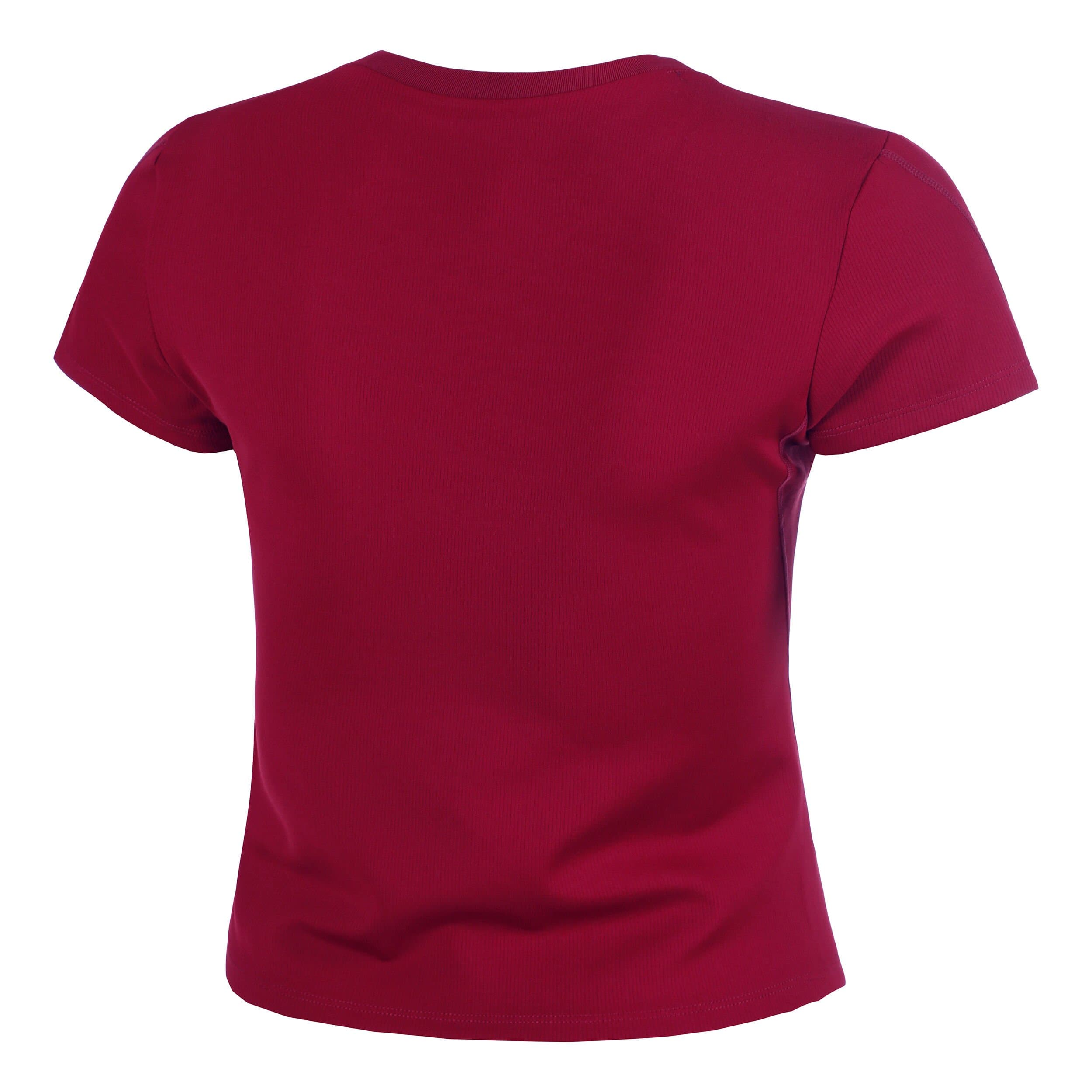 تی شرت تنیس زنانه نایک NikeCourt Advantage Dri-FIT – زرشکی — تصویر ۲