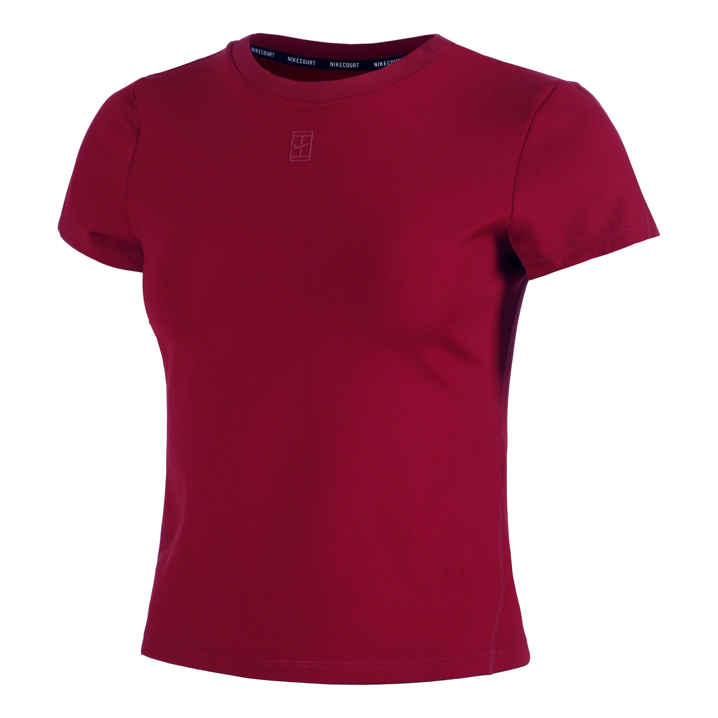 تی شرت تنیس زنانه نایک NikeCourt Advantage Dri-FIT – زرشکی