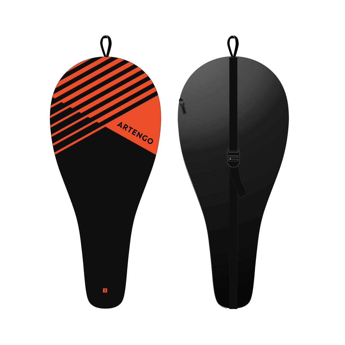 ساک تنیس آرتنگو – ARTENGO Tennis Racket Case – TC – مشکی/نارنجی — تصویر ۲