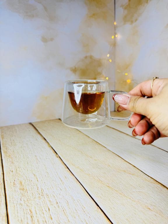 شات قهوه پیرکس دوجداره مربعی کد 2839 — تصویر ۵