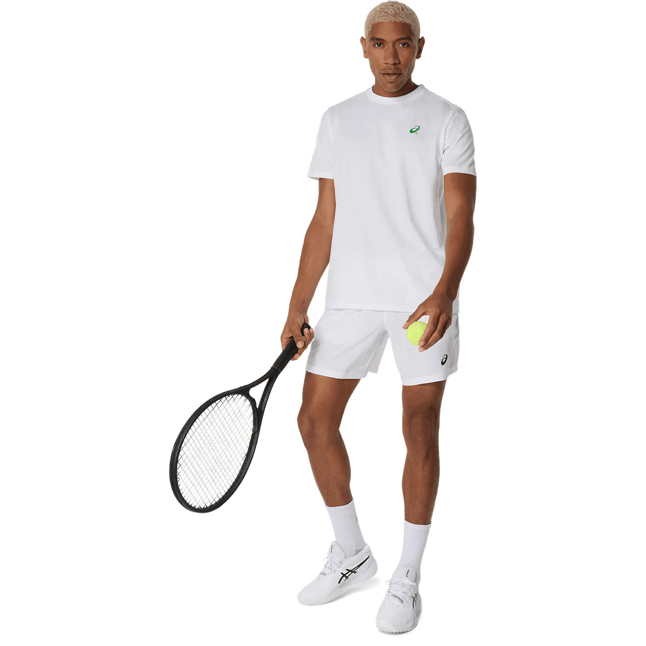 تیشرت تنیس مردانه اسیکس Asics Court Graph SS Top- سفید — تصویر ۵