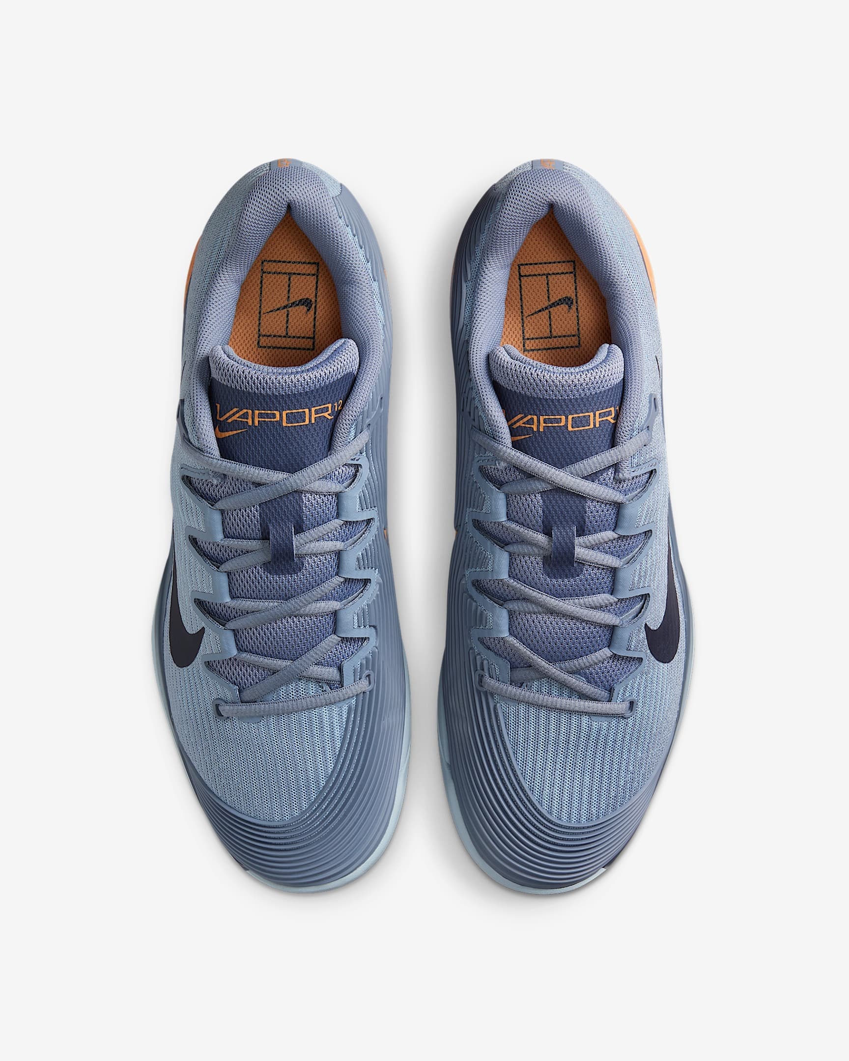 کفش تنیس مردانه نایک Nike Vapor 12 Tennis Shoes- خاکستری — تصویر ۴