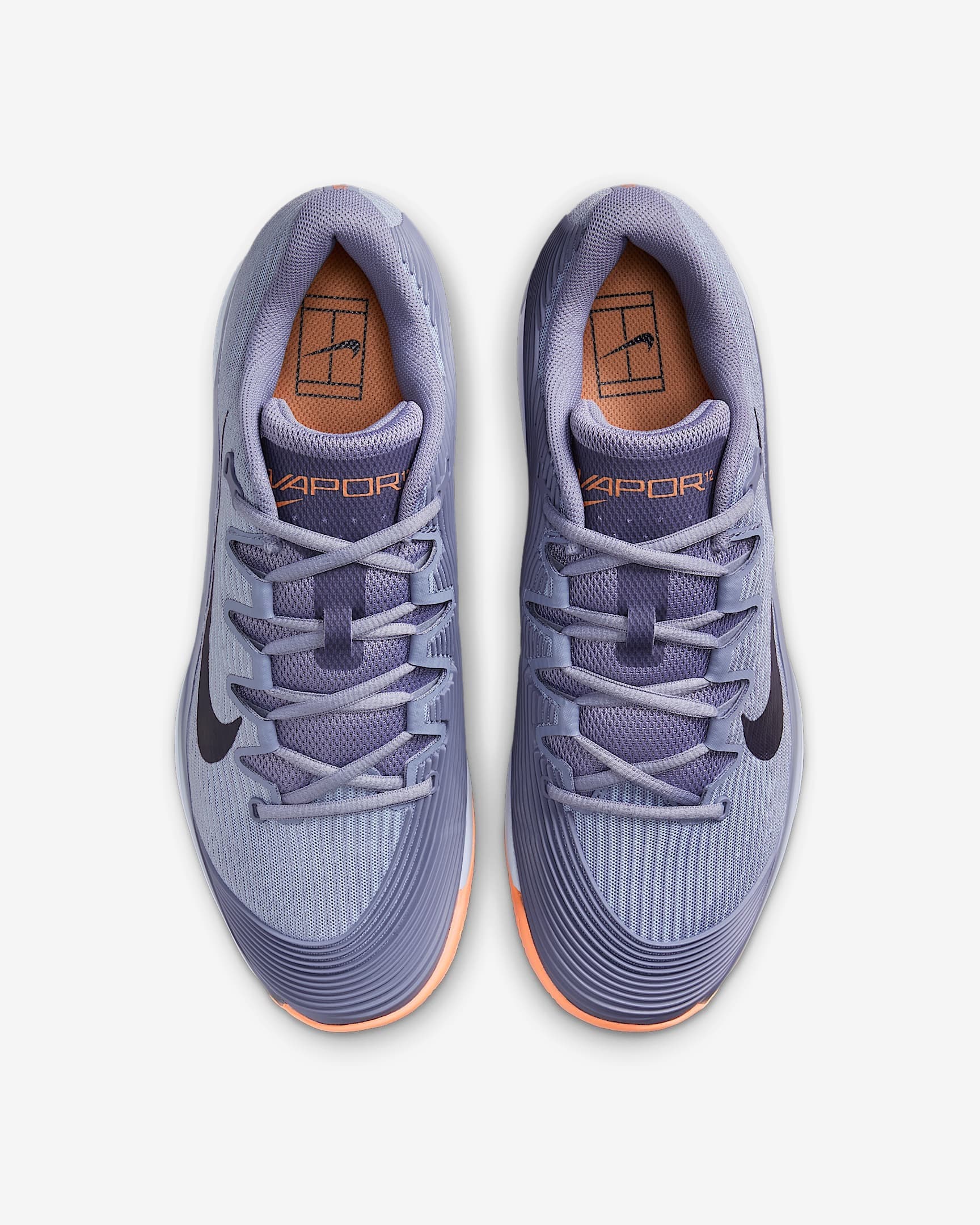 کفش تنیس مردانه نایک Nike Vapor 12 Tennis Shoes Clay- خاکستری — تصویر ۶