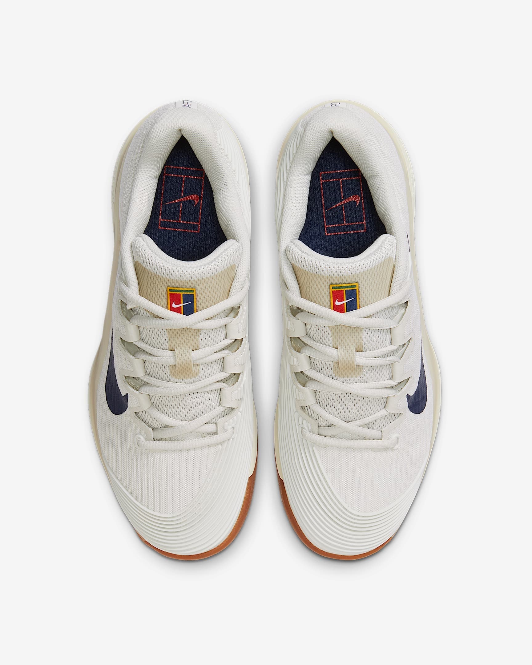 کفش تنیس مردانه نایک Nike Vapor 12 Tennis Shoes- کرم — تصویر ۶