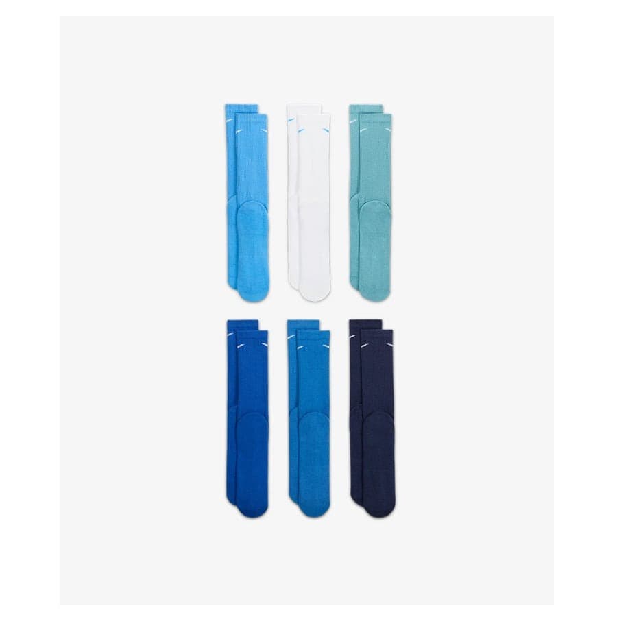 جوراب تنیس نایک Nike Everyday Plus Cushioned Crew 6-pack – پک شش تایی – چندرنگ — تصویر ۳
