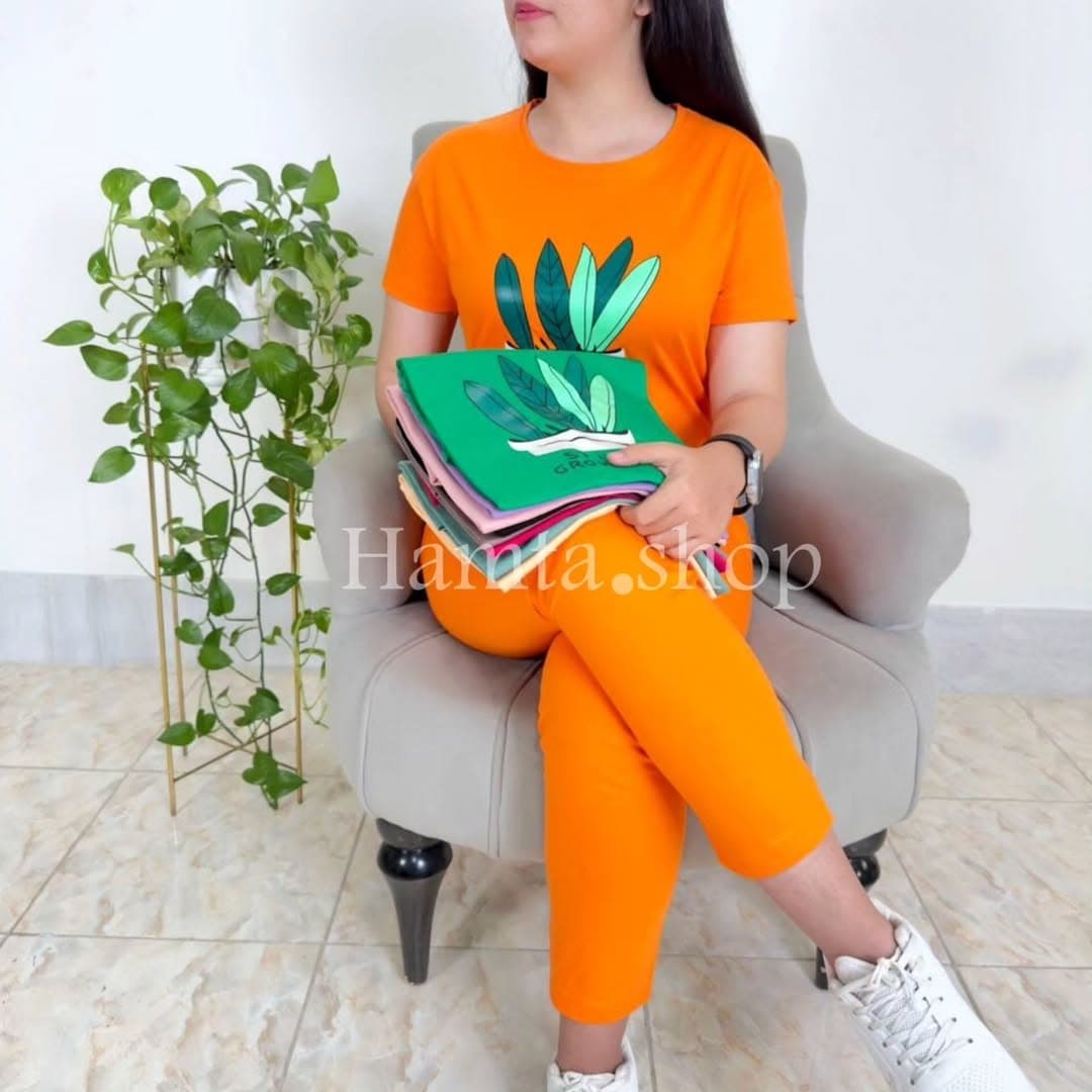 ست تیشرت شلوار گلدون