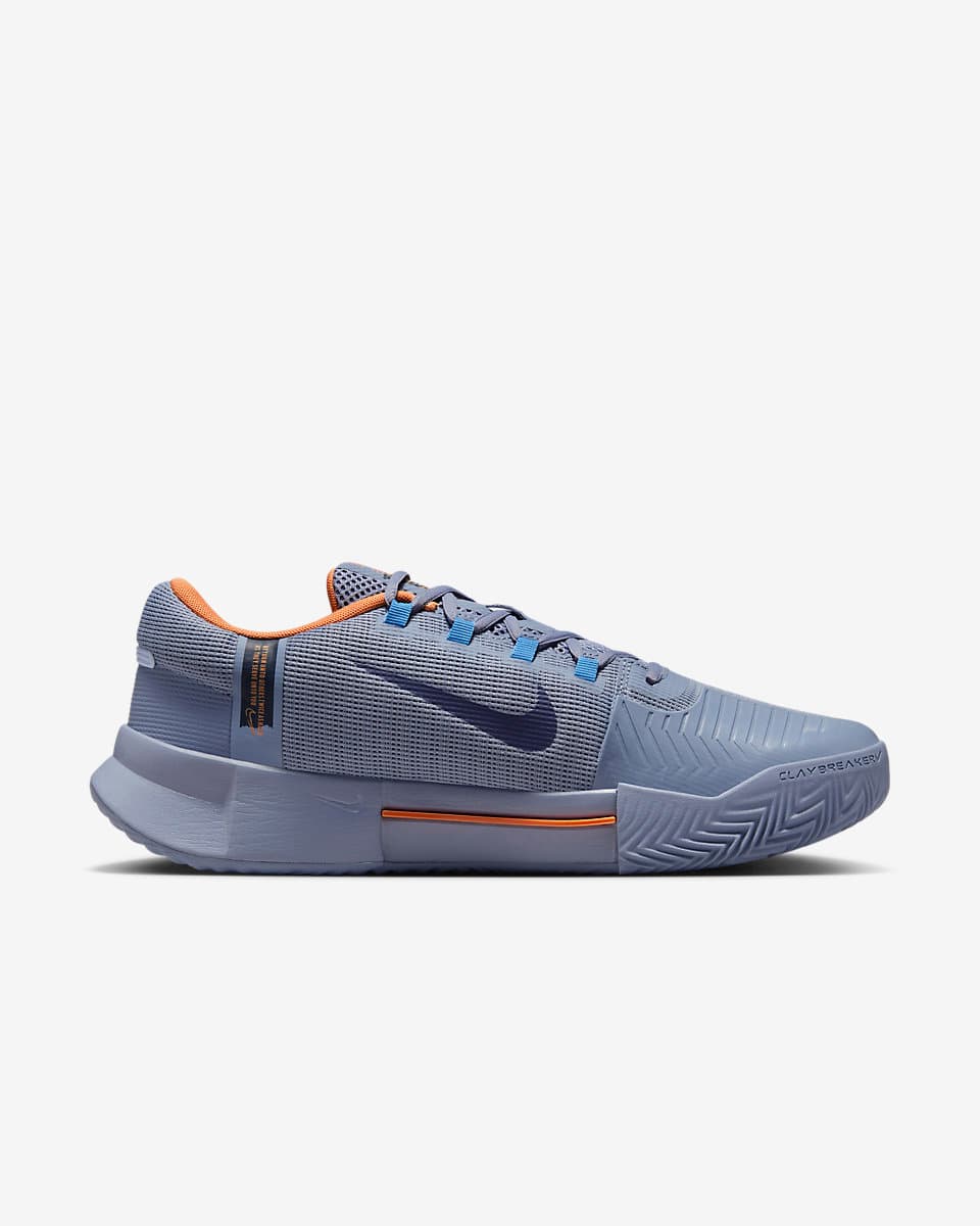 کفش تنیس مردانه نایک Nike GP Challenge 1 Clay- طوسی/نارنجی — تصویر ۲