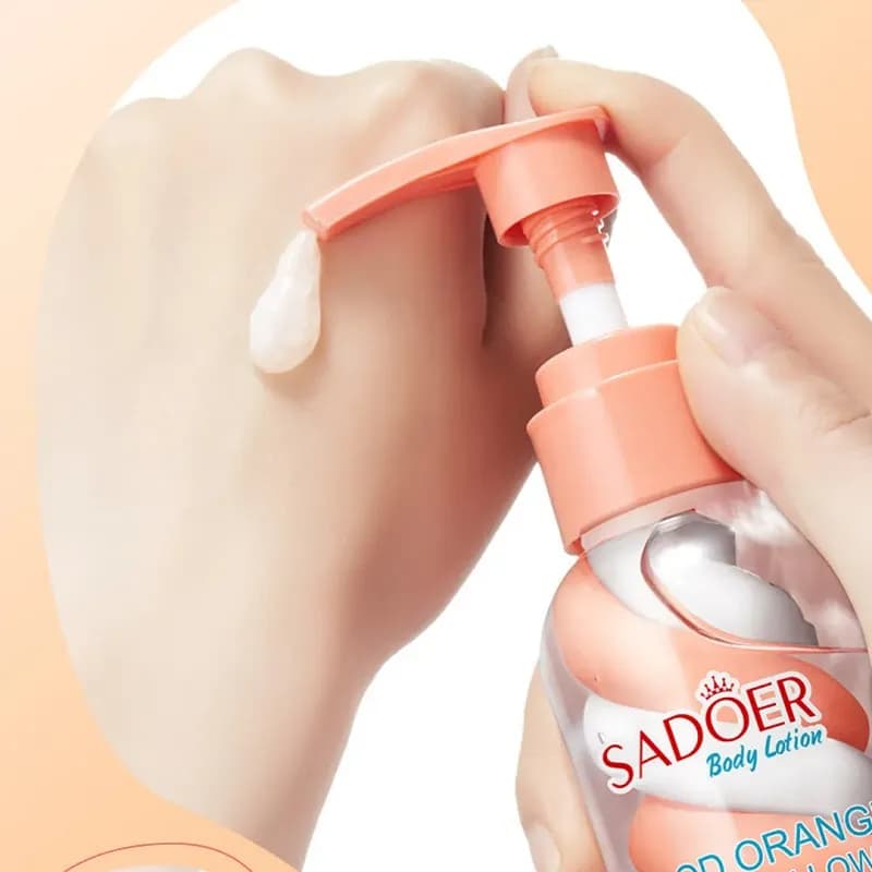 لوسیون بدن مارشمالو شیشه ای پرتغال خونی (نارنجی) SADOER — تصویر ۴