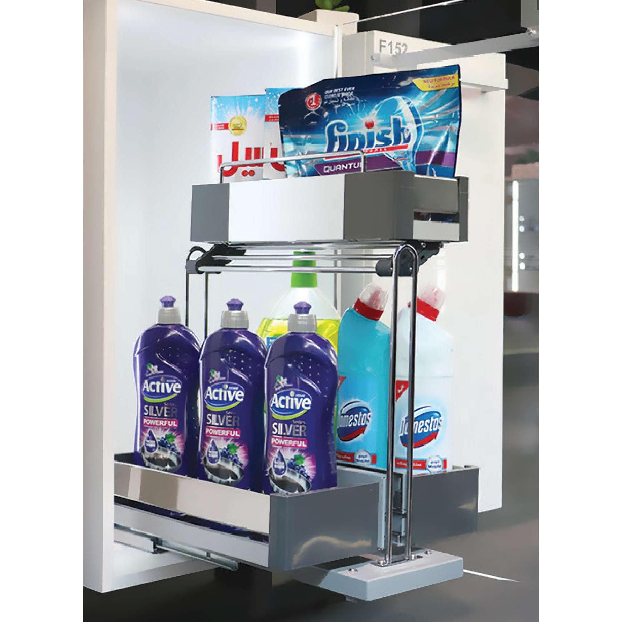 سوپر مواد شوینده زیر سینکی استیل ریل از کف یونیت عرض 400mm