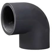 زانو یکسر دنده 90 درجه استخری چسبی سایز 50 ویسپار UPVC