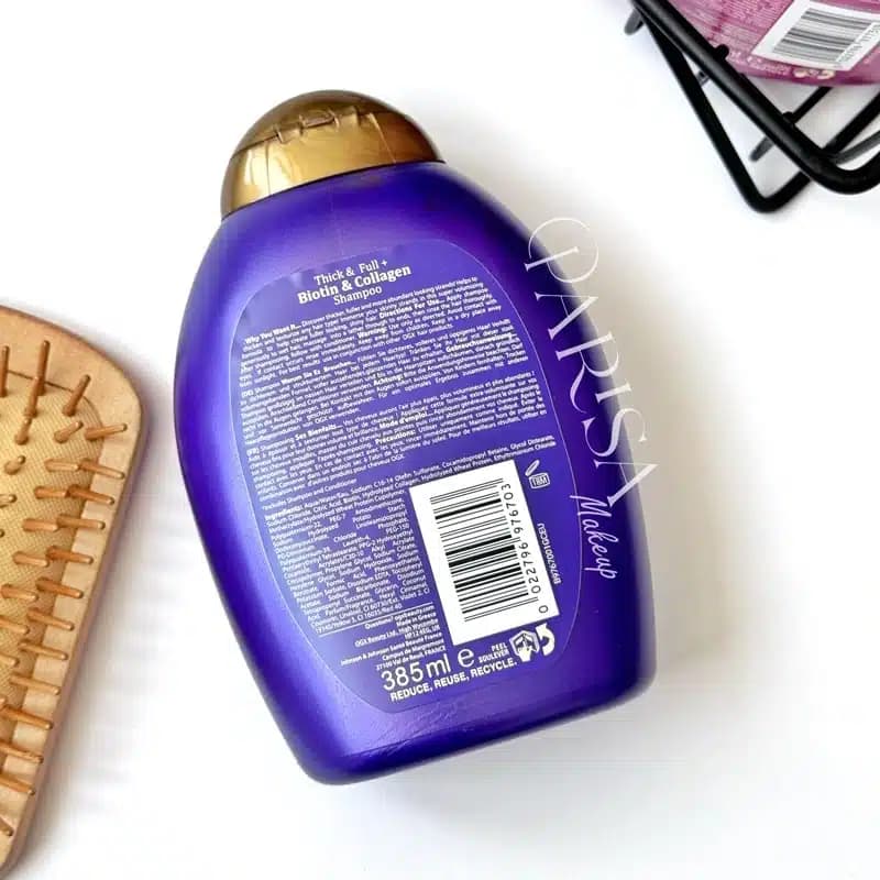 شامپو بنفش ogx مدل biotin & collagen — تصویر ۵